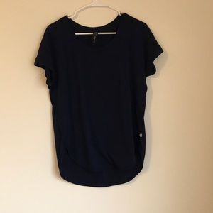 Dark blue short sleeve top